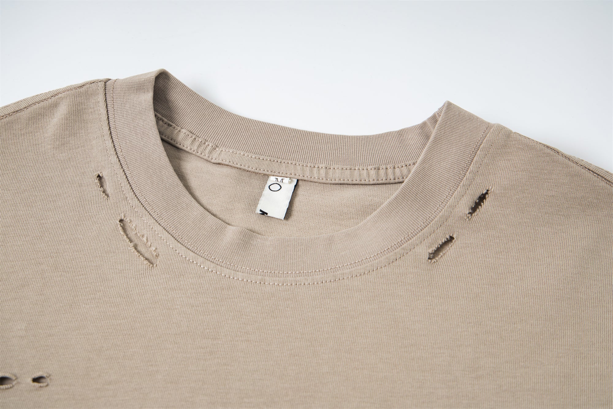 Omirad Layered Camo-Sleeve Distressed Graphic Tee | SEAKOFF