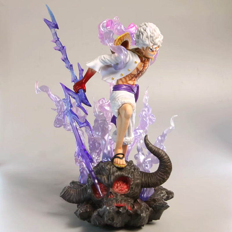 One Piece Action Figurine – 17cm with Lightning Weapon &amp; Flame Effects, Limited Edition – Perfect for Anime Collectors