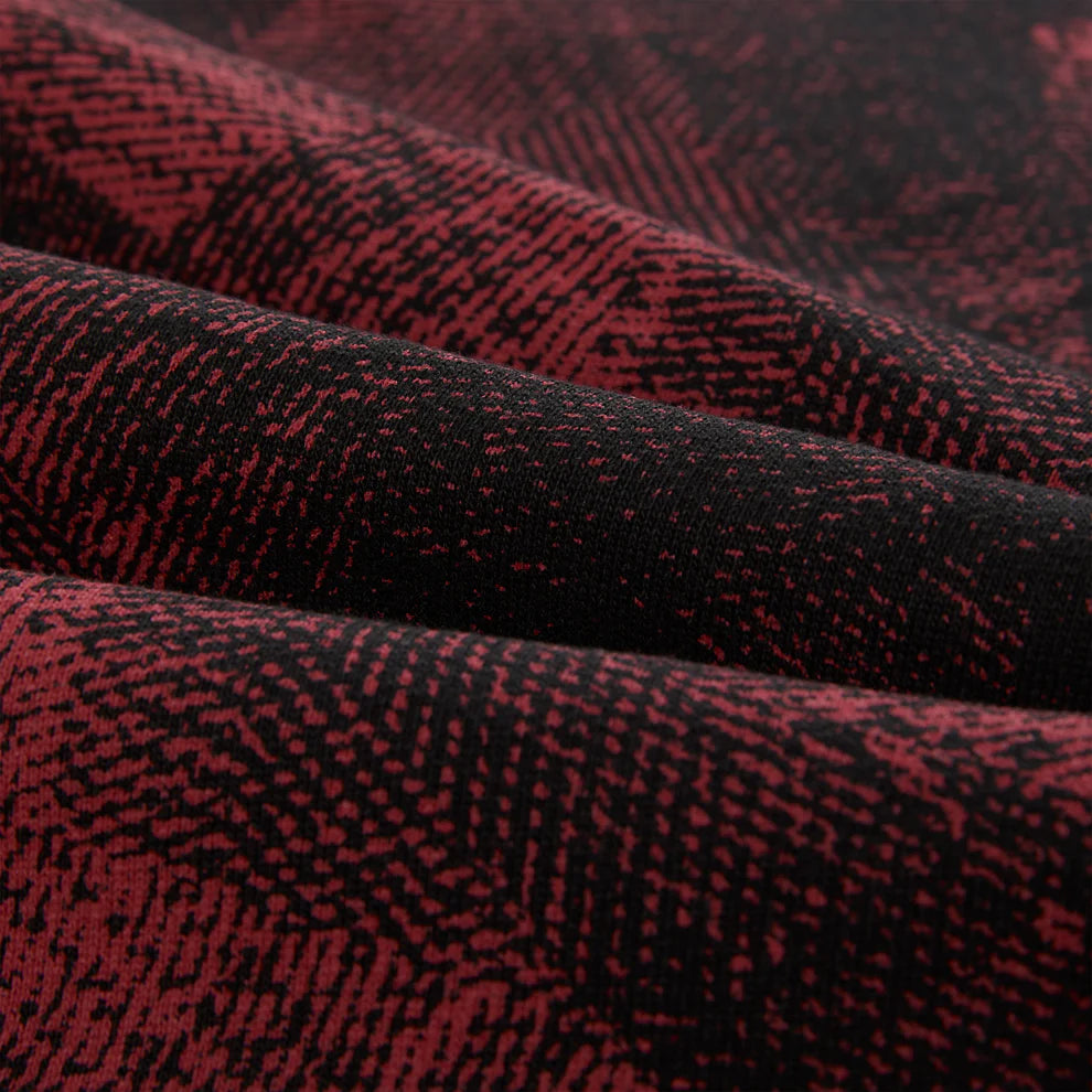 Sp5der Sweatpants – Unisex Red and Black Patterned Cotton Sweatpants with Graphic Detail