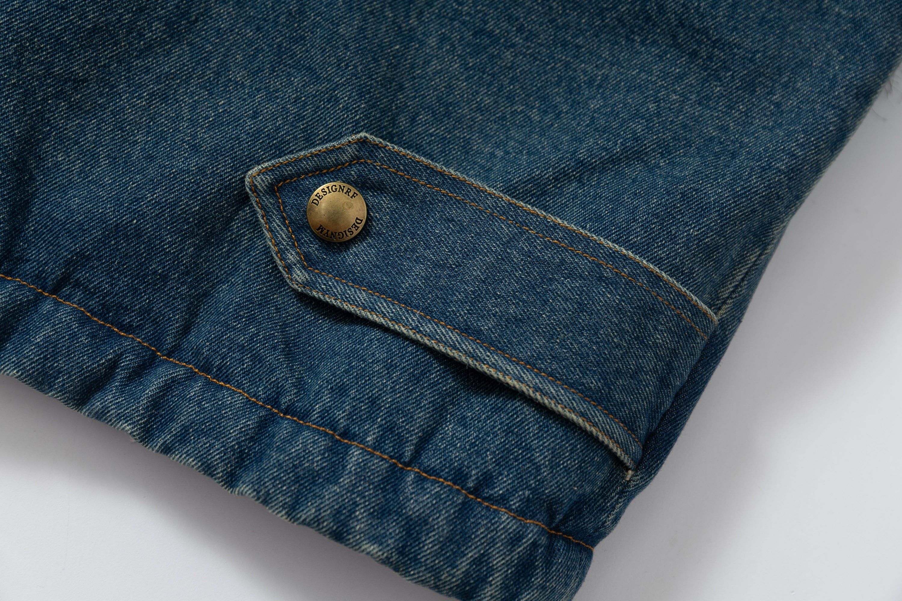 Oversized Faux-Fur Collar Denim Jacket | Vintage Wash
