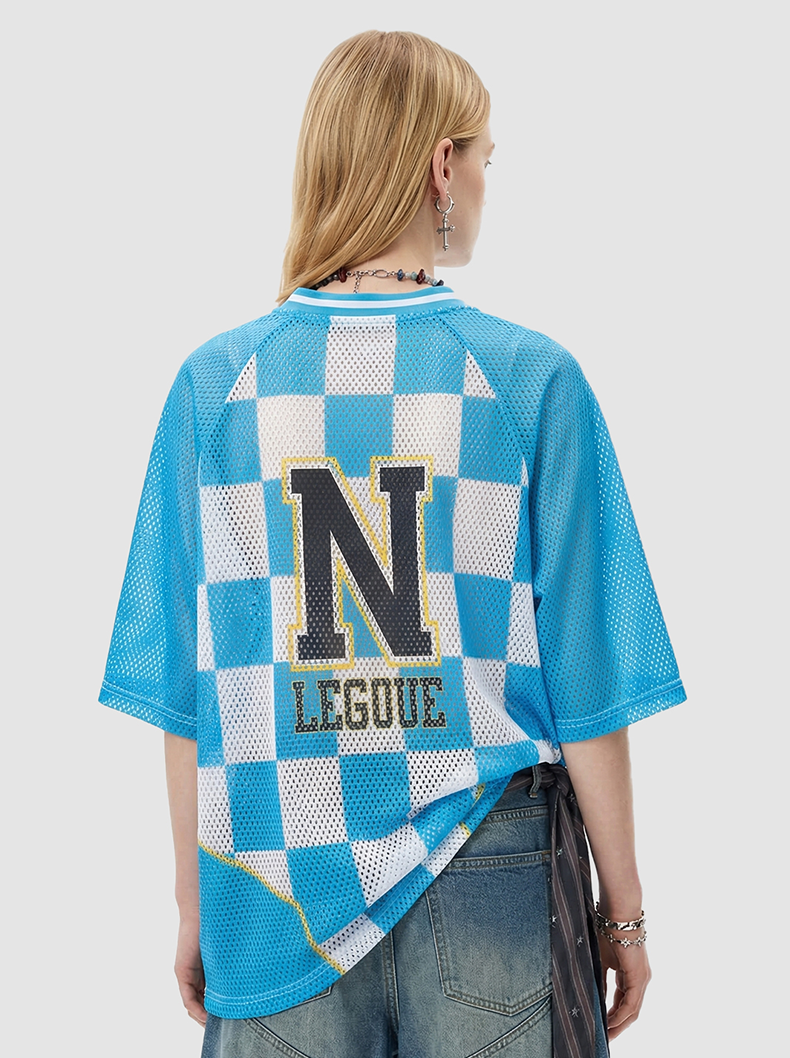 Wild Cats N League Checkerboard Mesh Jersey T-Shirt
