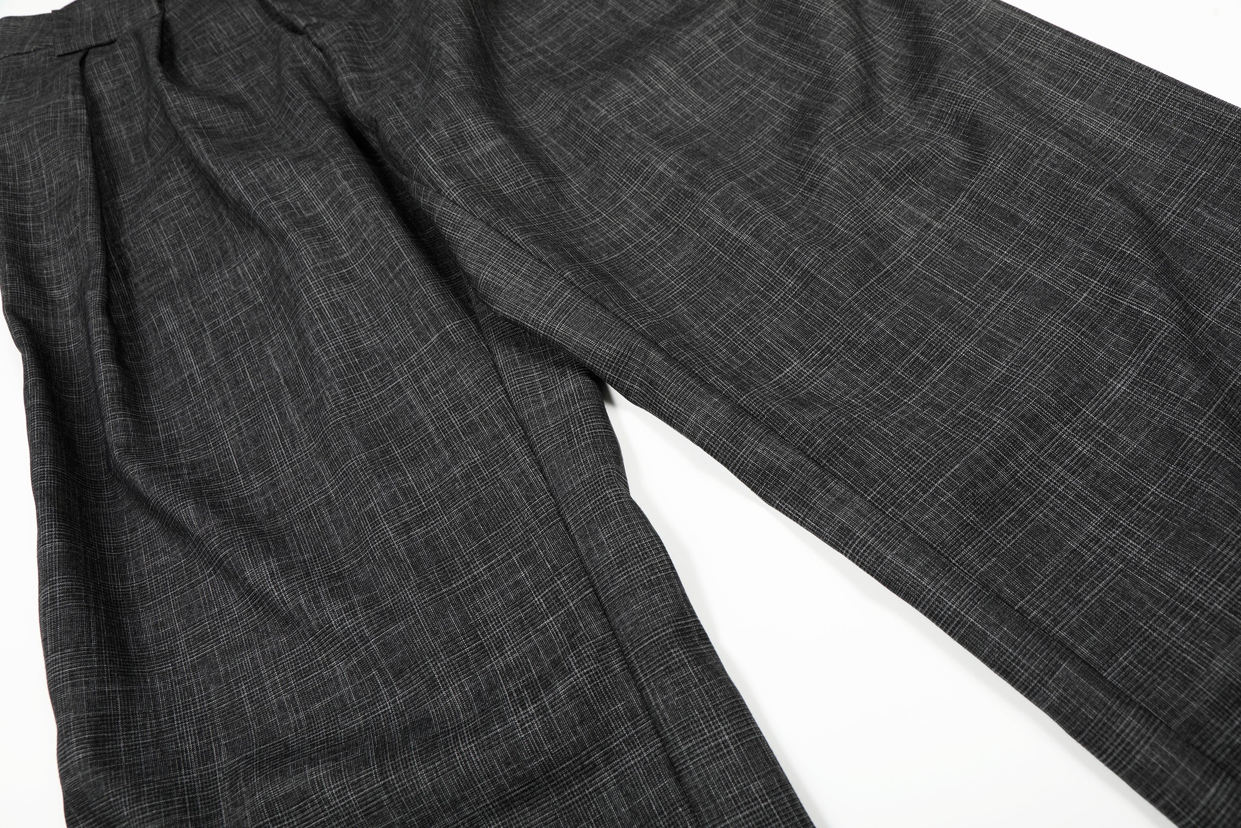 Omirad Textured Pleated Wide-Leg Trousers | Tailored Fit