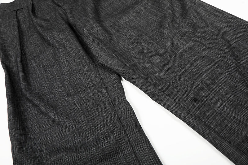 Omirad Textured Pleated Wide-Leg Trousers | Tailored Fit