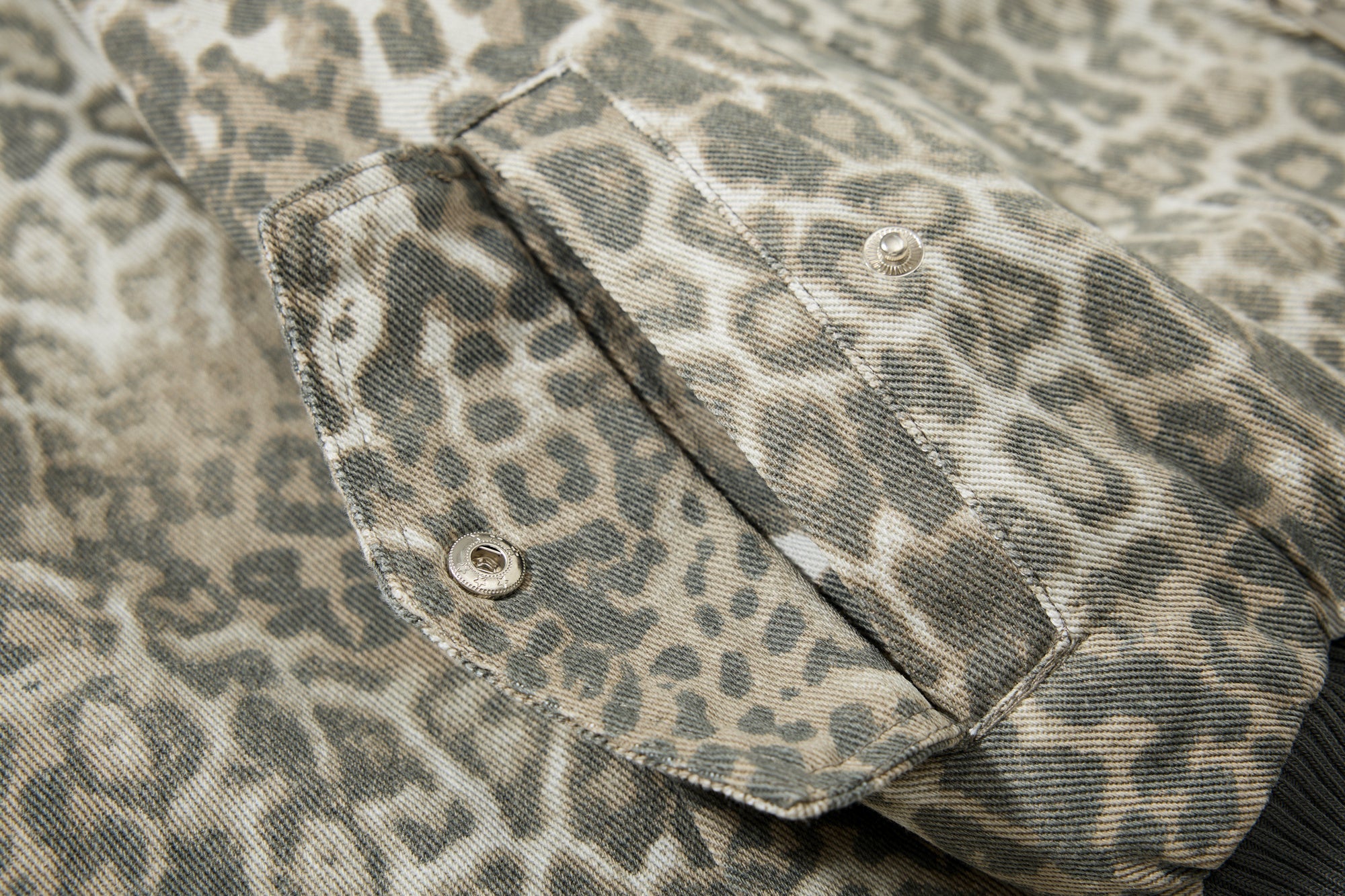 Omirad Leopard Print Bomber Jacket | Vintage Wash Cotton
