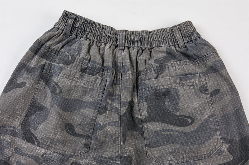 Omirad Dark Camo Wide-Leg Pants | Streetwear Utility Trousers