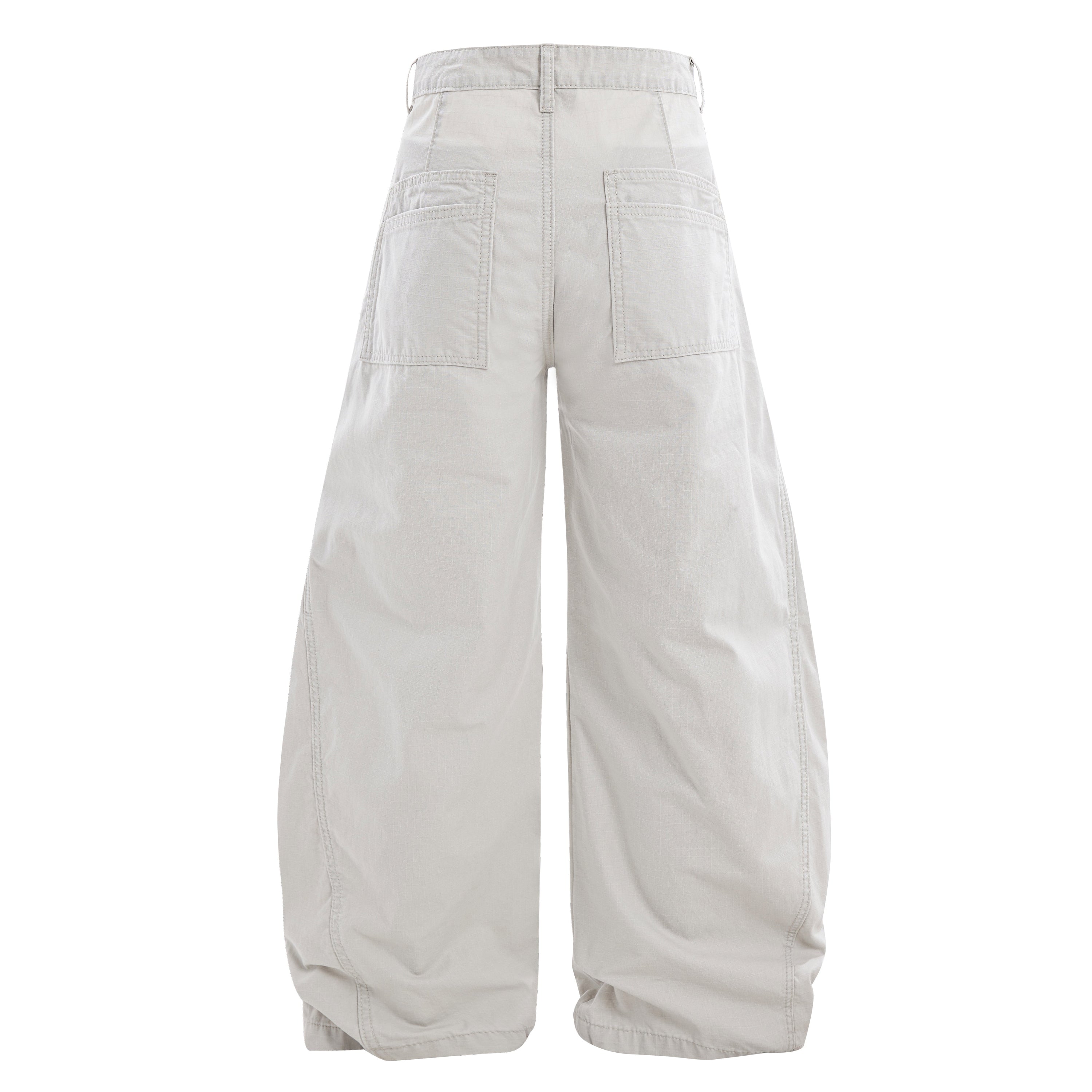 Multi-Panel Utility Wide-Leg Cargo Pants | 100% Cotton