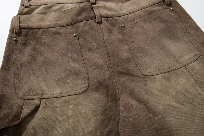 Omirad Vintage Utility Wide-Leg Carpenter Pants | 100% Cotton