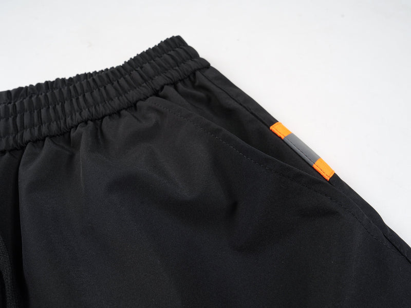 Omirad Reflective Trim Wide-Leg Cargo Pants | Black