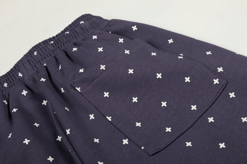 Star Print Wide-Leg Sweatpants with Plush Star Charm