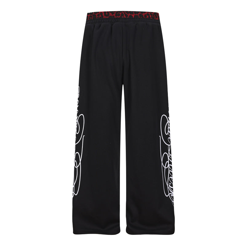 Omirad Leopard Panel Sweatpants | Wide-Leg Streetwear