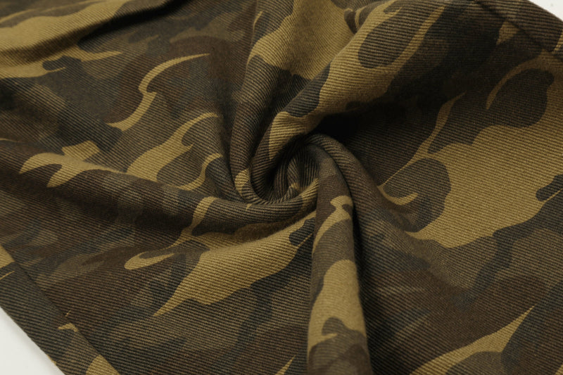 Omirad Washed Camo Wide-Leg Pants | 100% Cotton Streetwear