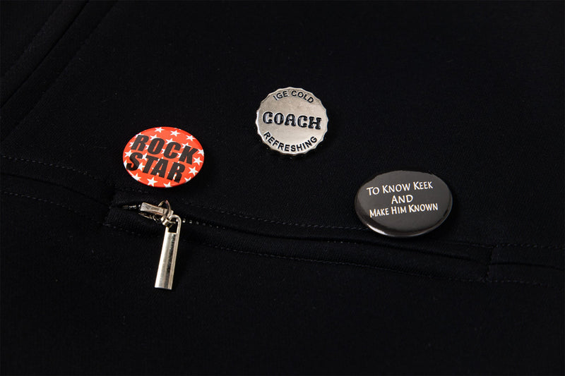 Omirad Plaid-Trim Track Jacket with Embroidered Logo & Pins
