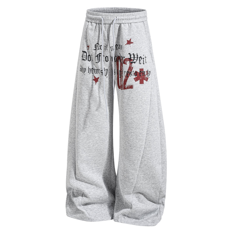 Omirad Vintage Star Wide-Leg Sweatpants | Retro Streetwear