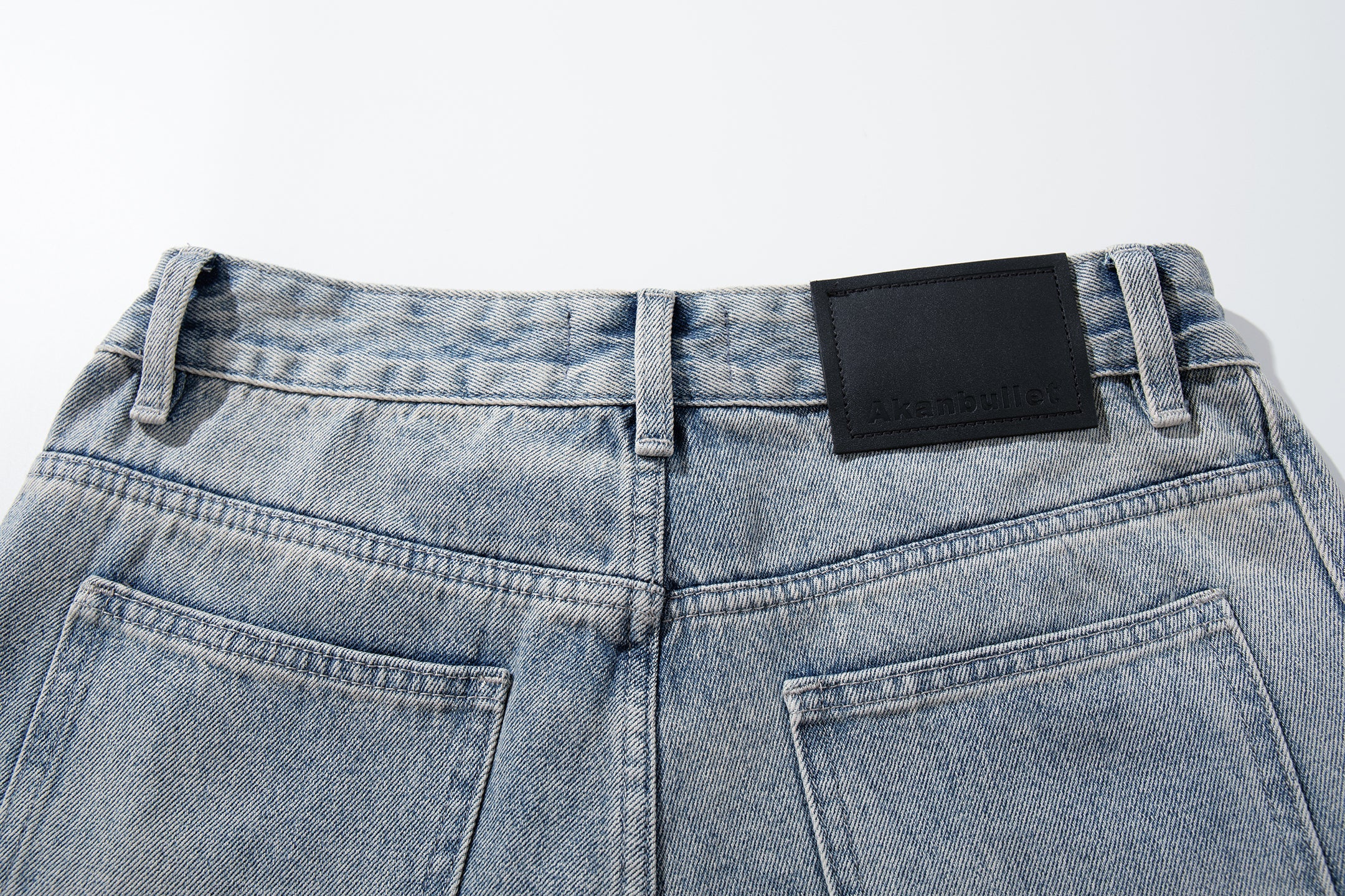 Heavy Whisker Destroyed Wide-Leg Jeans | Distressed Denim
