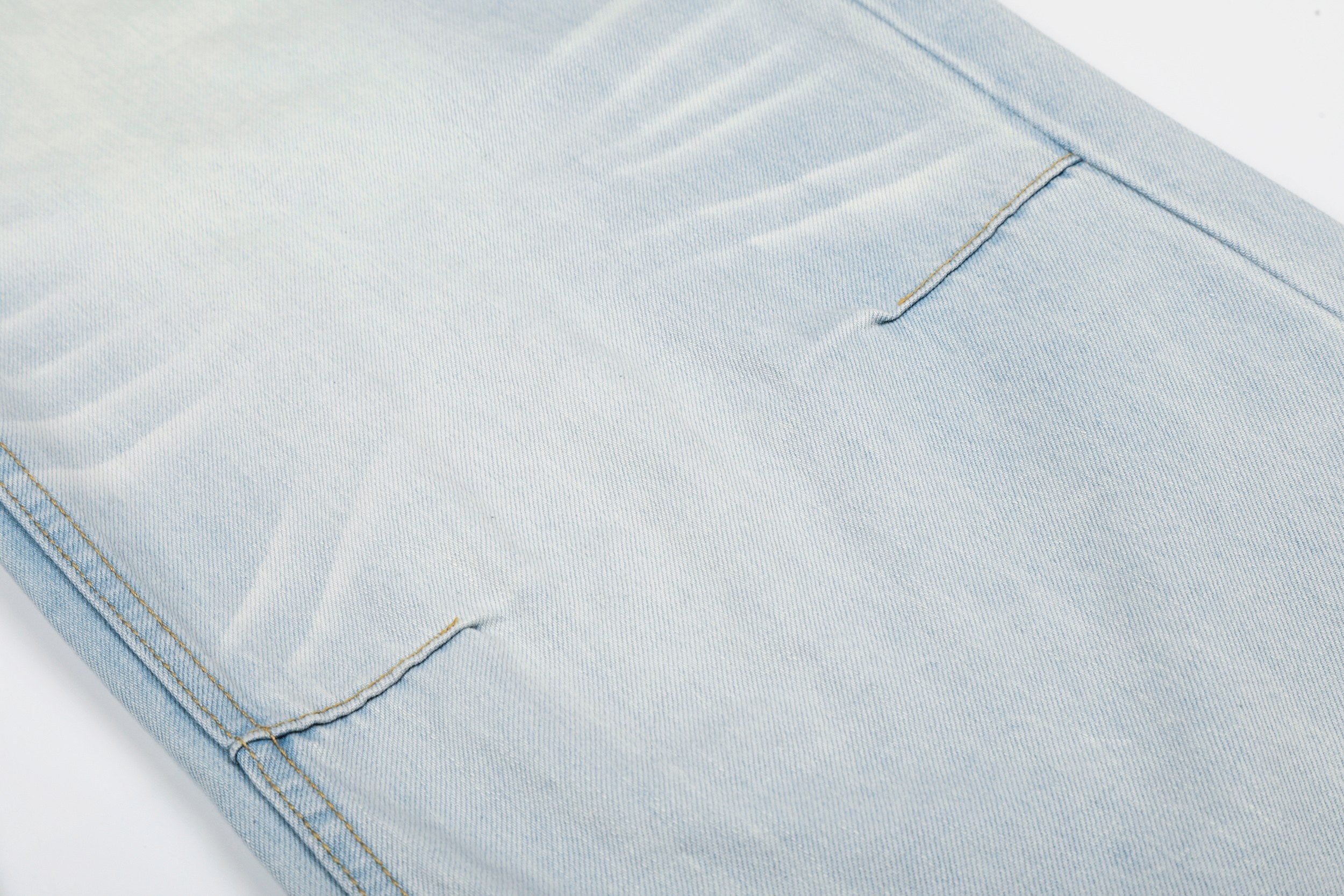 Omirad Ice Wash Wide Leg Jeans | Light Wash Streetwear Denim