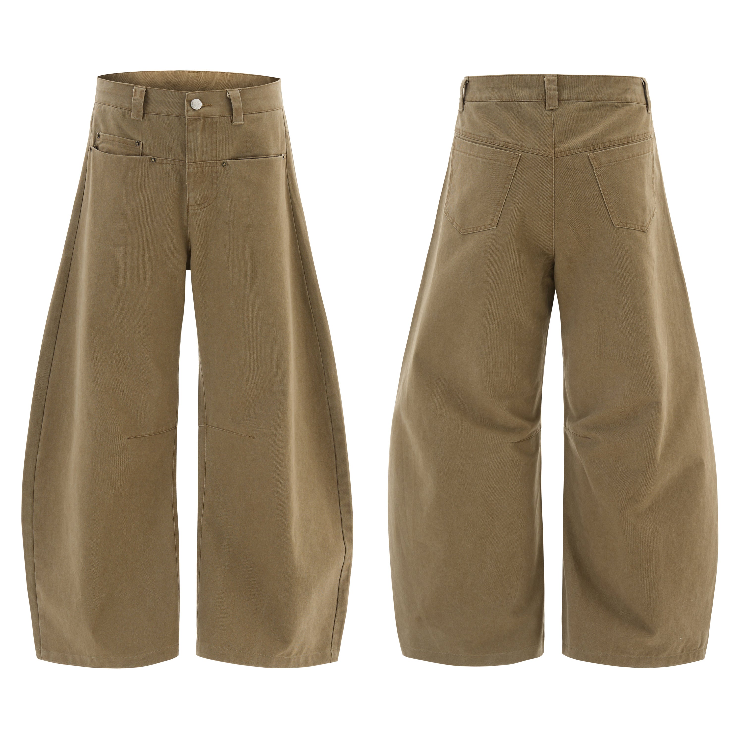 Minimalist Wide-Leg Canvas Trousers | Sculpted Silhouette