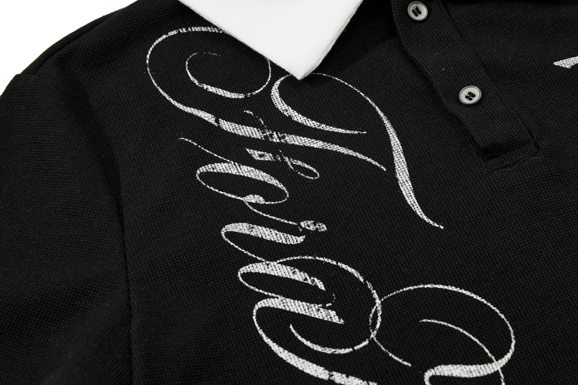 Gothic Star Skull Polo Shirt | Contrast Collar Streetwear