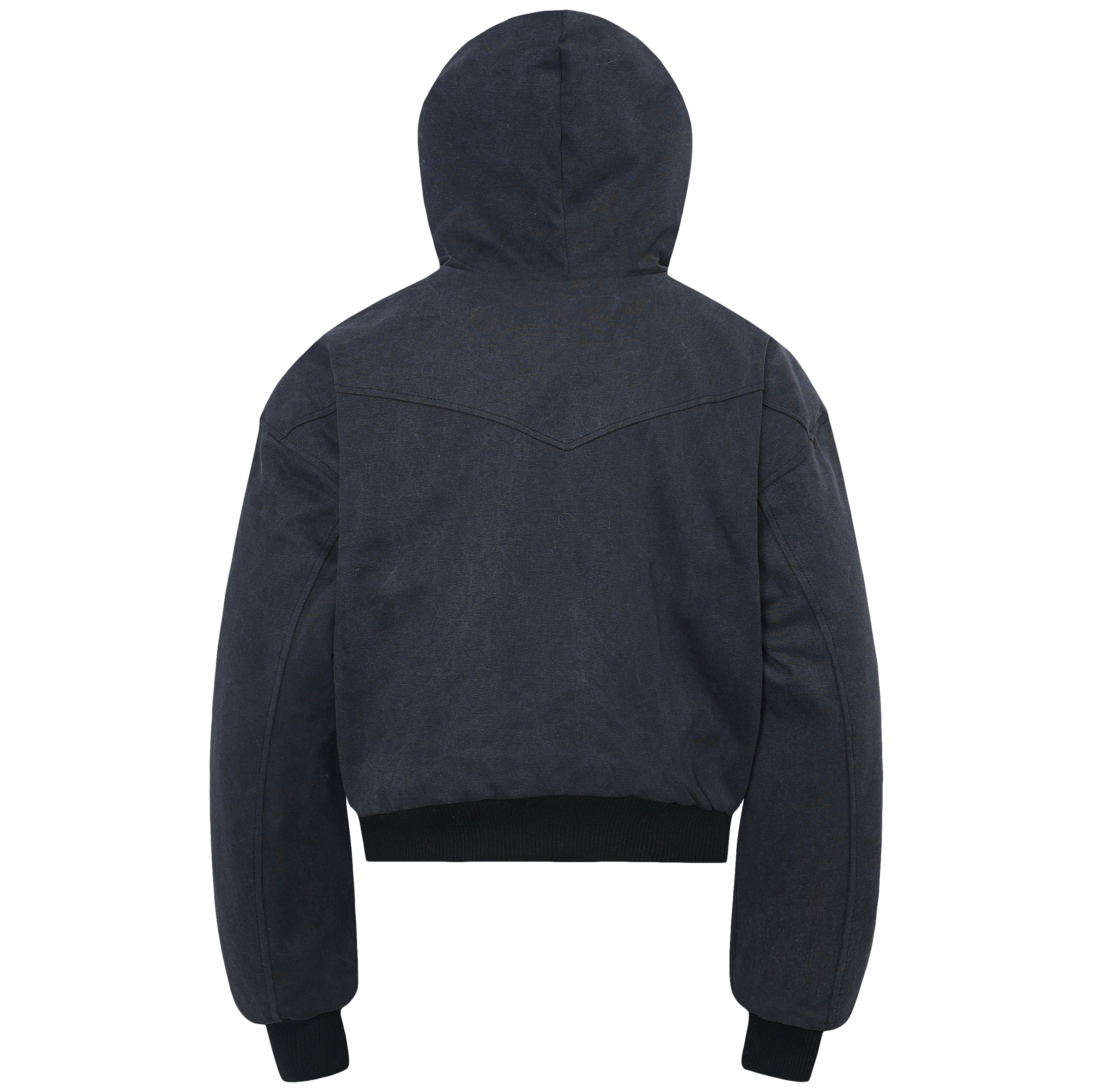 Omirad Vintage Hooded Cropped Cotton Bomber Jacket