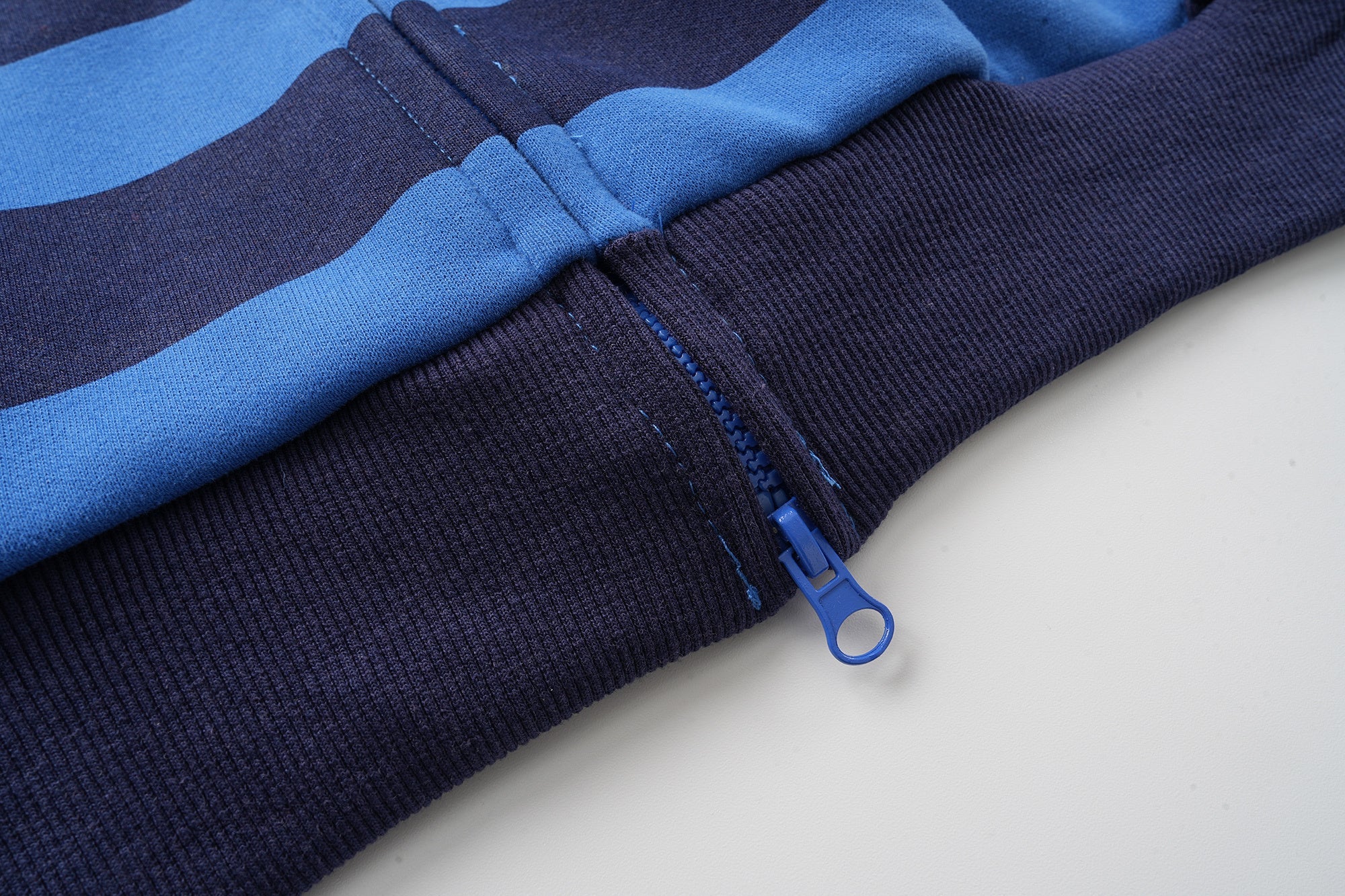 ArtMershier Striped Zip-Up Hoodie | Streetwear Logo Hoodie
