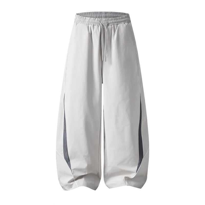 Contrast Panel Wide-Leg Track Pants | Streetwear Style