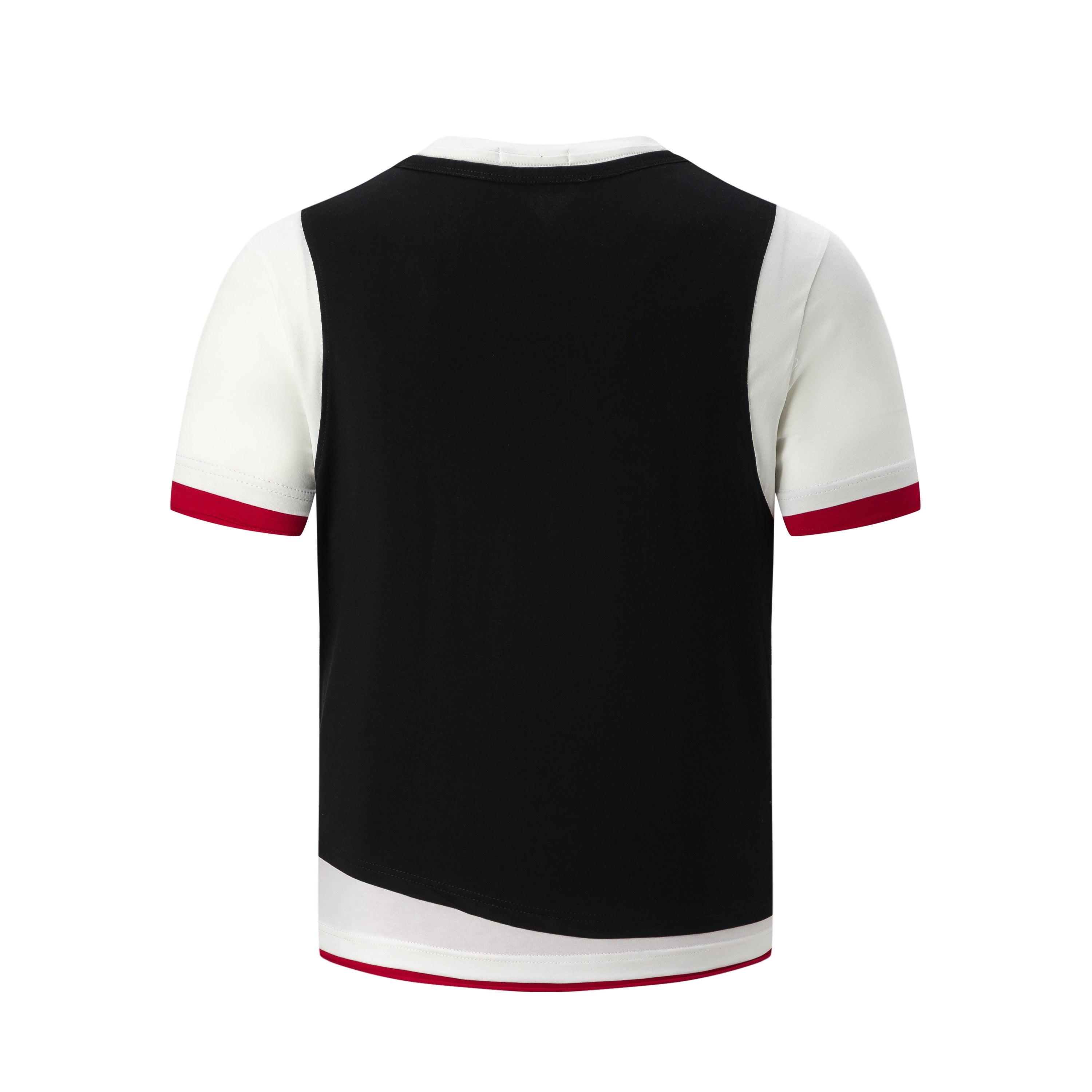 Colorblock Raglan T-Shirt | Contrast Sleeves & Layered Hem