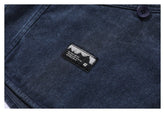 Dark Blue Denim Chambray Cardigan on Sale - Men&