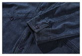 Dark Blue Denim Chambray Cardigan on Sale - Men&