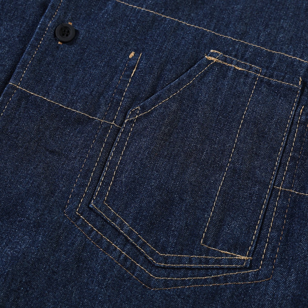 Dark Denim Chambray Shirt on Sale - Men's and Women's Short Sleeve Classic Style - Seakoff