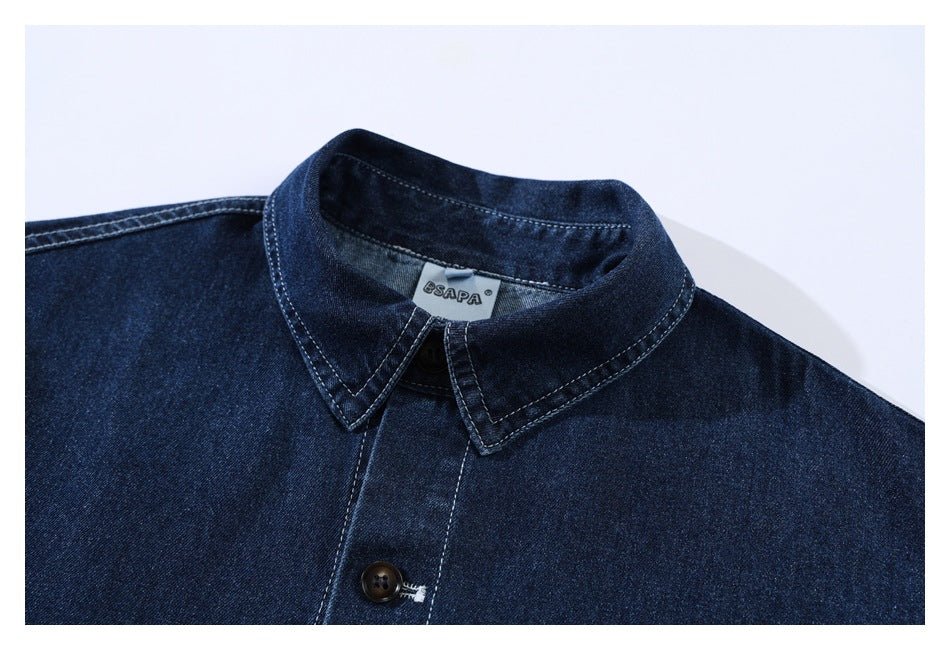 Dark Denim Chambray Work Shirt on Sale - Men&