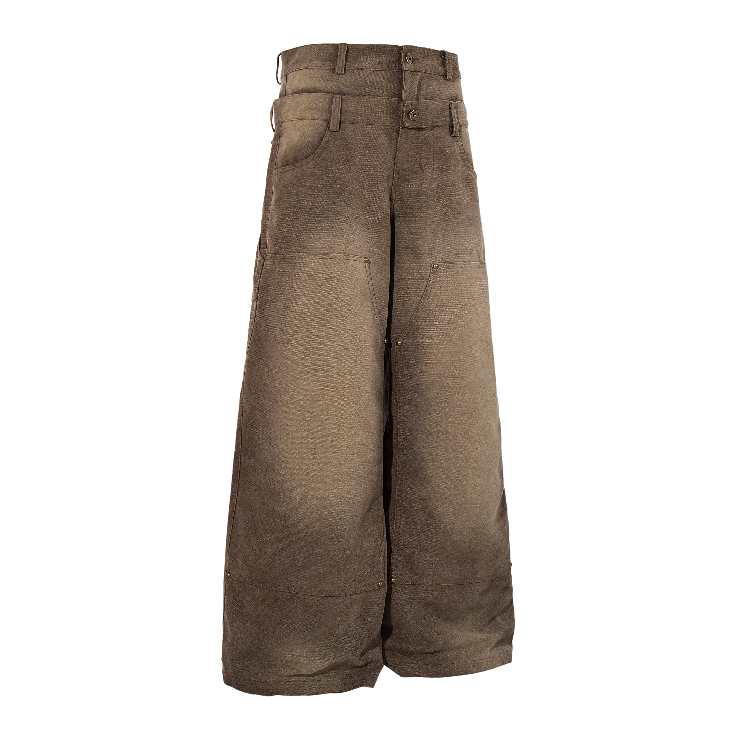 Omirad Vintage Utility Wide-Leg Carpenter Pants | 100% Cotton