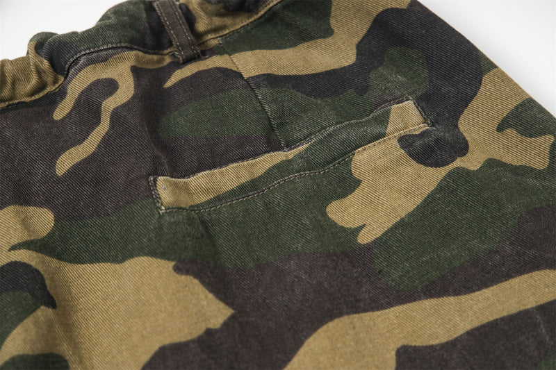 Omirad Camo Wide-Leg Cotton Pants | Military Streetwear