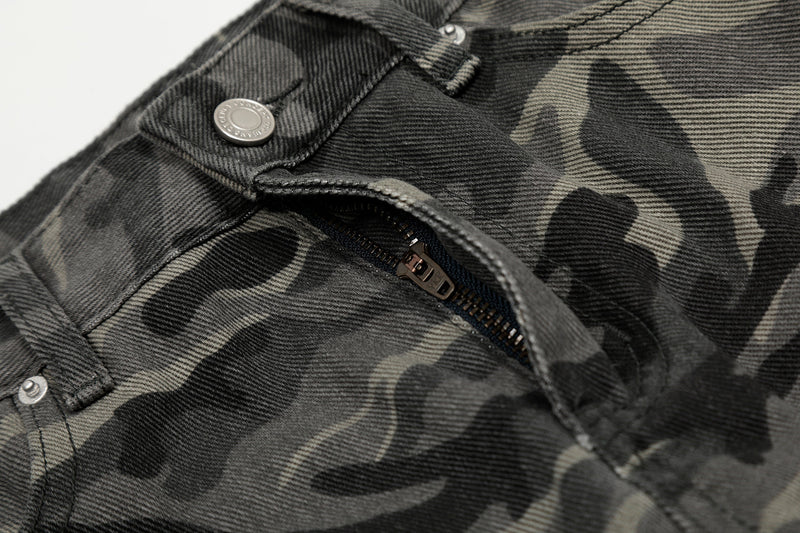 Omirad Shadow Camo Cargo Pants | Wide-Leg Streetwear