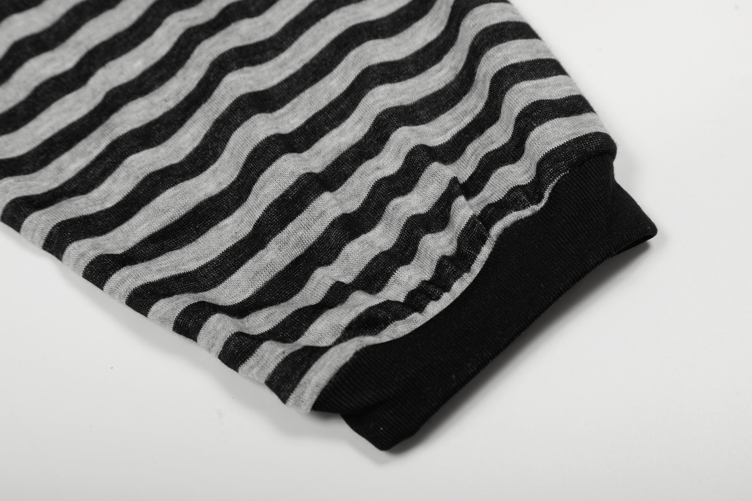Men's Layered Graphic Long Sleeve Tee | Striped Sleeves