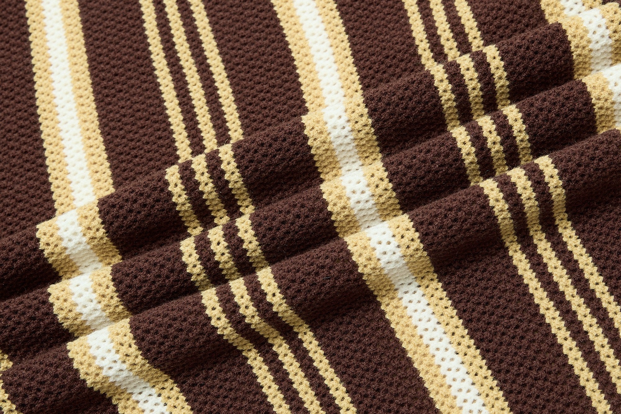 Omirad Retro Stripe Knit Polo | Vintage Collegiate Cotton Polo