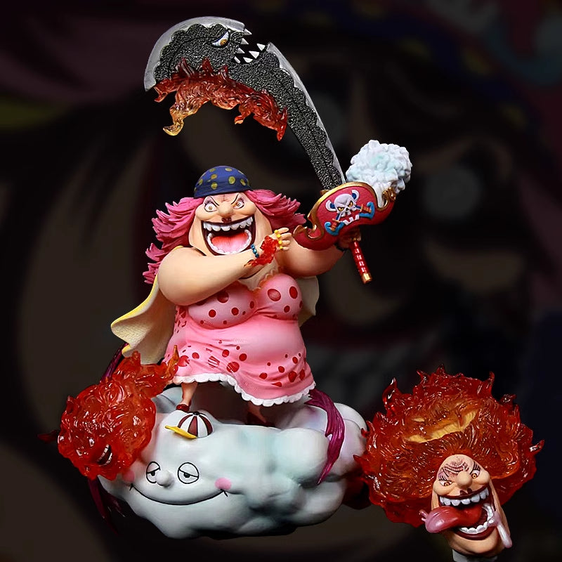 Big Mom Action Figurine – 28cm with Fiery Effects and Dynamic Sword, Limited Edition – One Piece Collectible