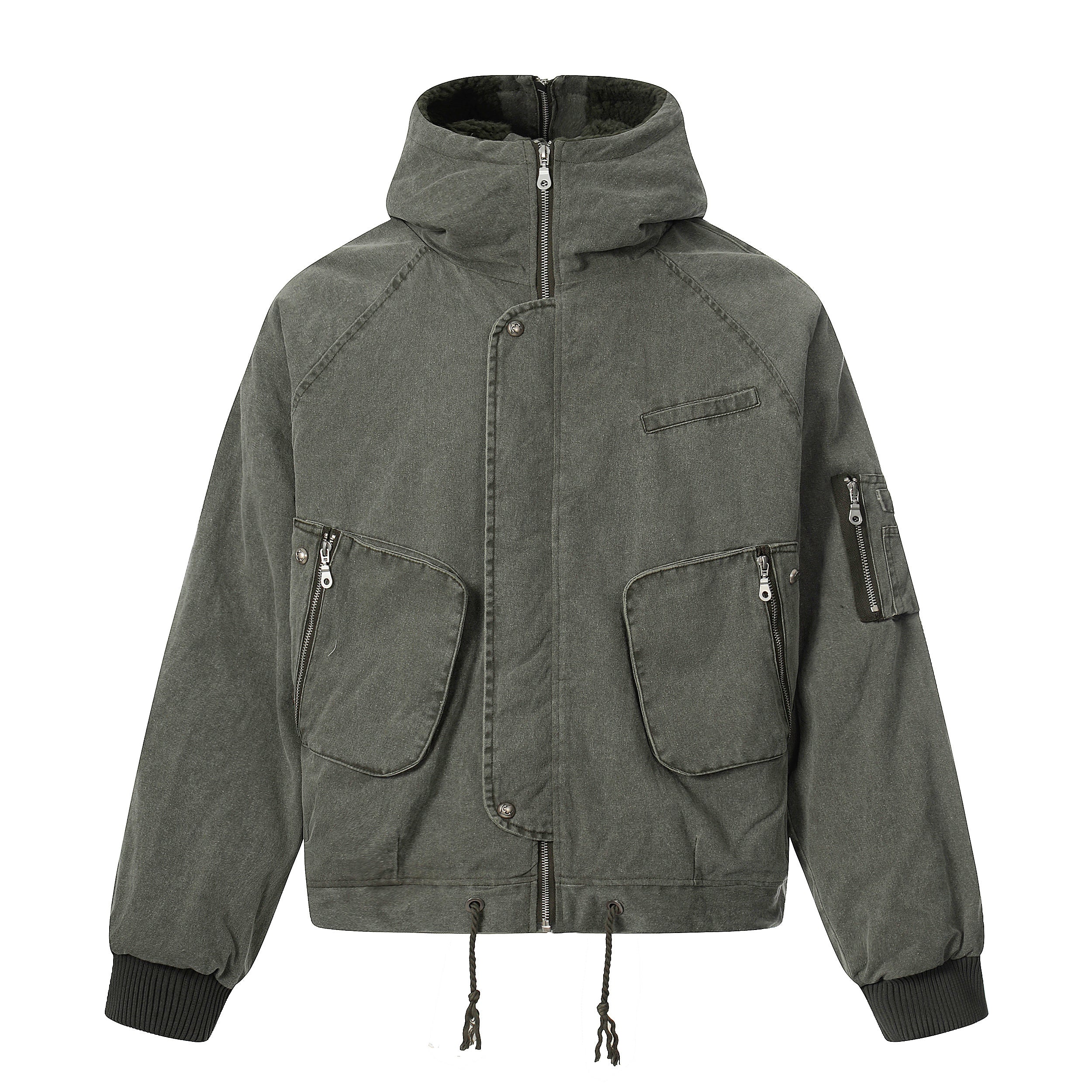Washed Utility Hooded Jacket | Vintage Military Style