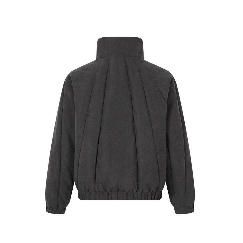 Panel Quilted High-Neck Bomber Jacket | Streetwear Puffer