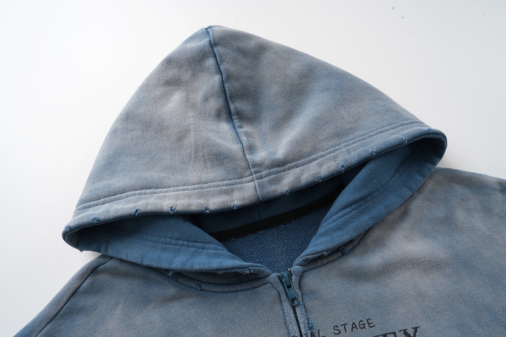 Vintage Wash Rock Graphic Zip-Up Hoodie | Streetwear