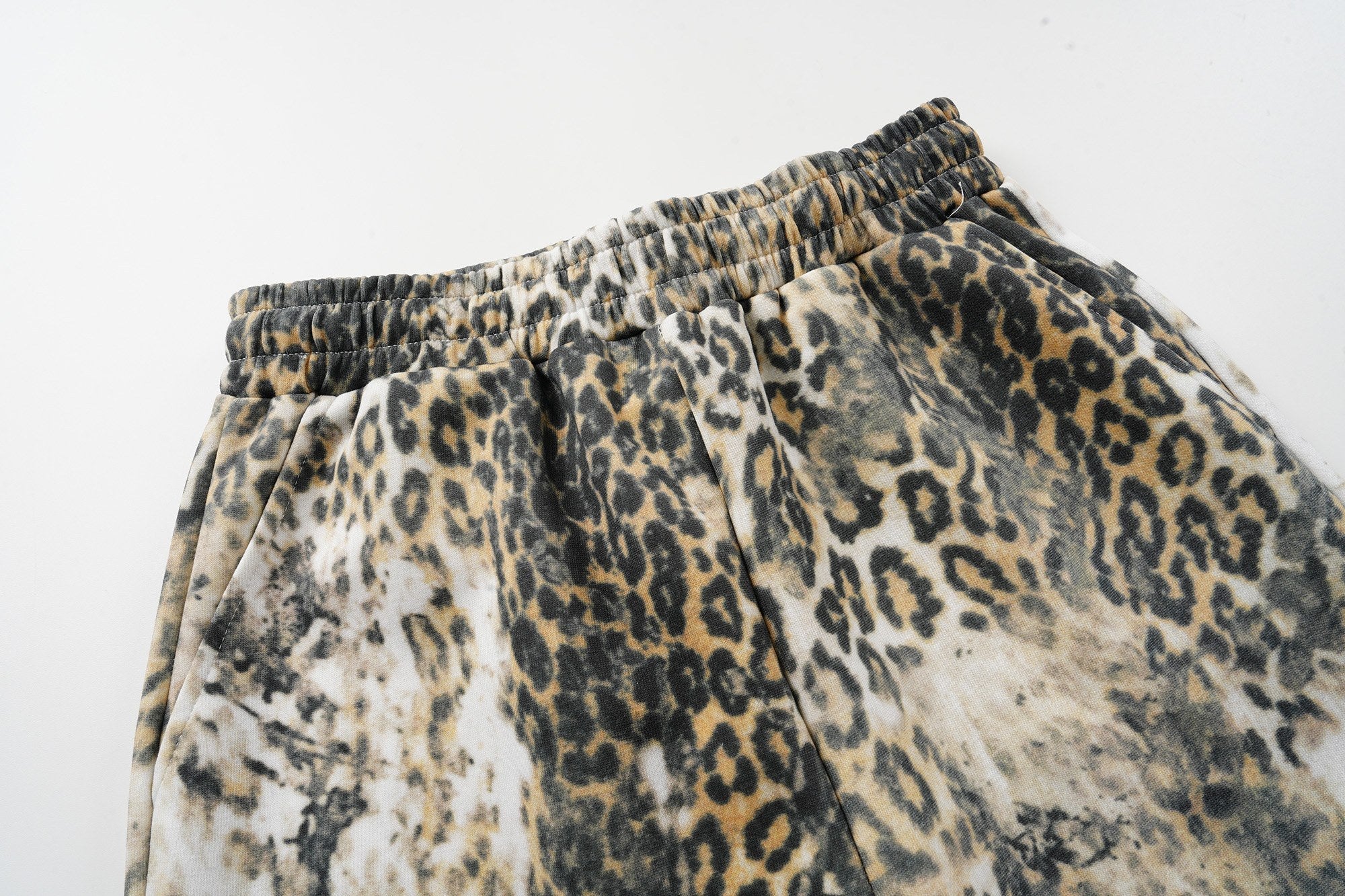 Leopard Print Wide-Leg Pants | Vintage Wash Streetwear