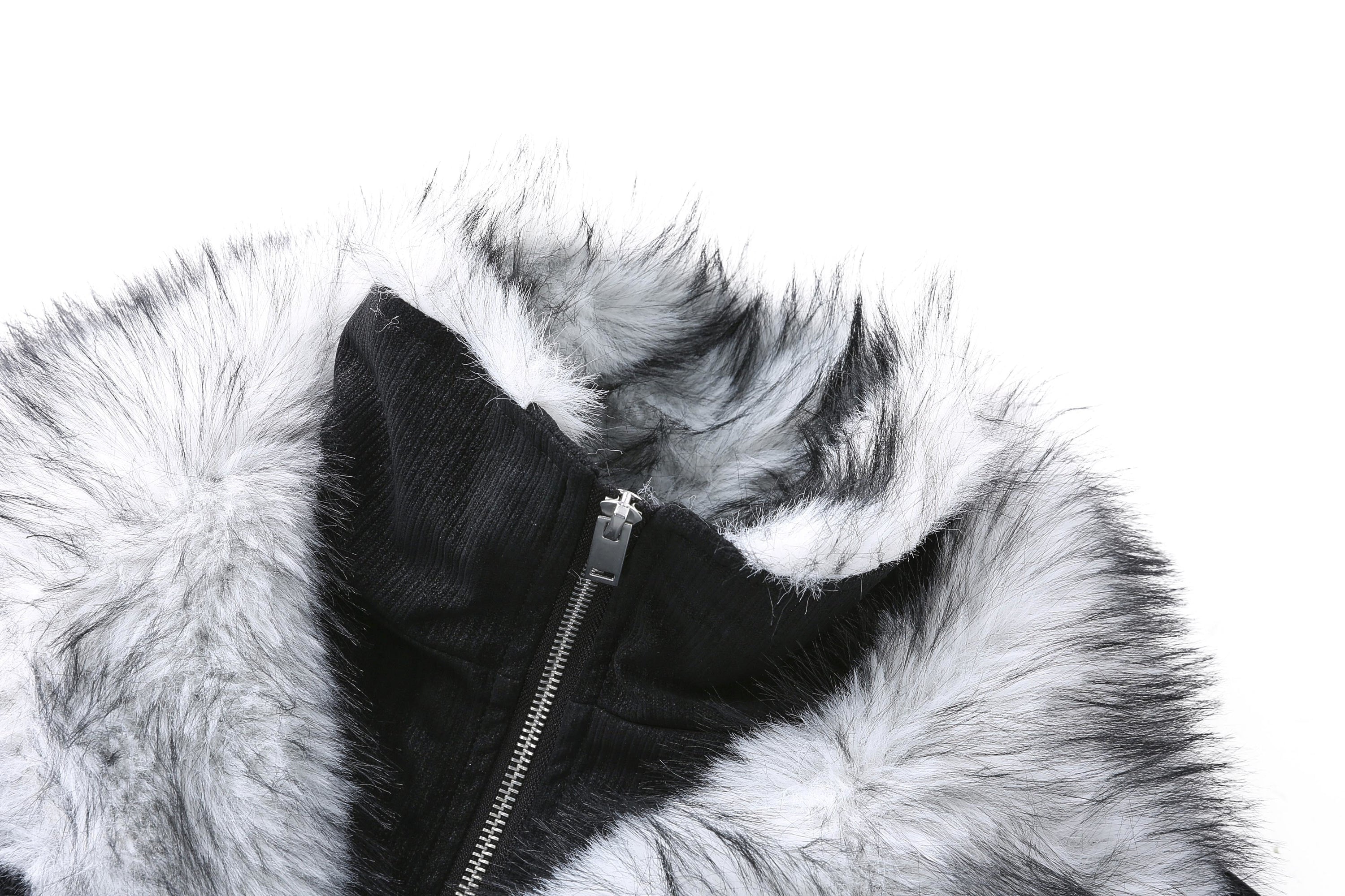 Faux Fur-Lined Corduroy Bomber Jacket | Omirad by SEAKOFF