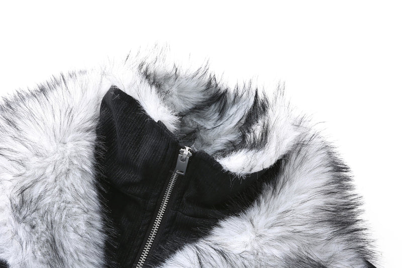 Faux Fur-Lined Corduroy Bomber Jacket | Omirad by SEAKOFF