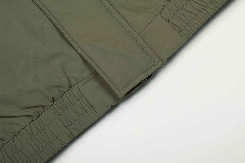 Varsity Patch Faux Fur Hooded Puffer Jacket | Army Green