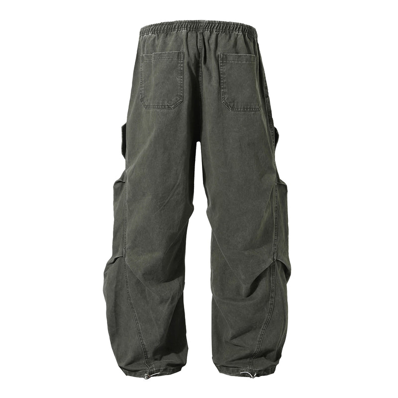 Omirad Curved-Pocket Baggy Cargo Pants | 100% Cotton