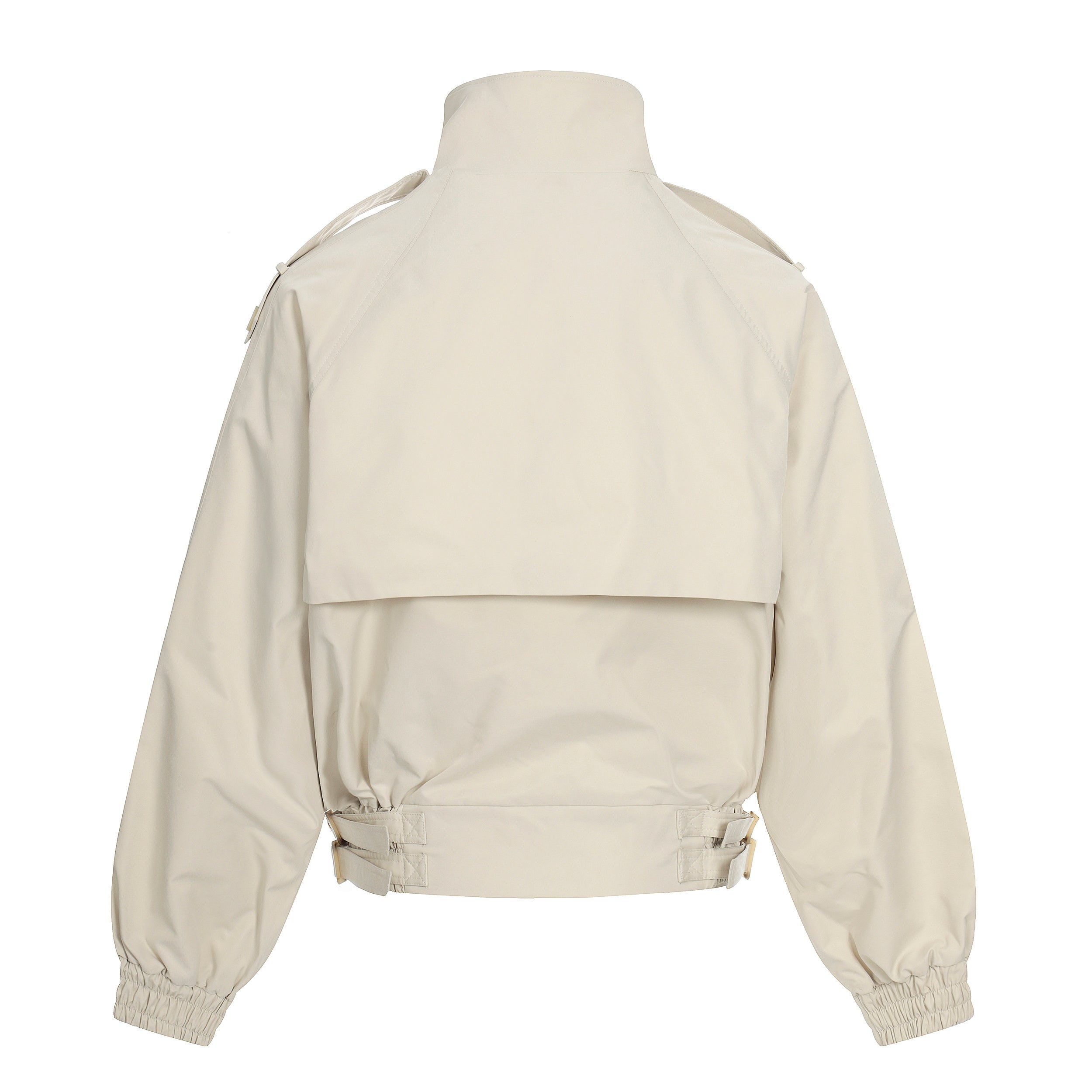 Utility Stand Collar Cropped Jacket | 100% Cotton