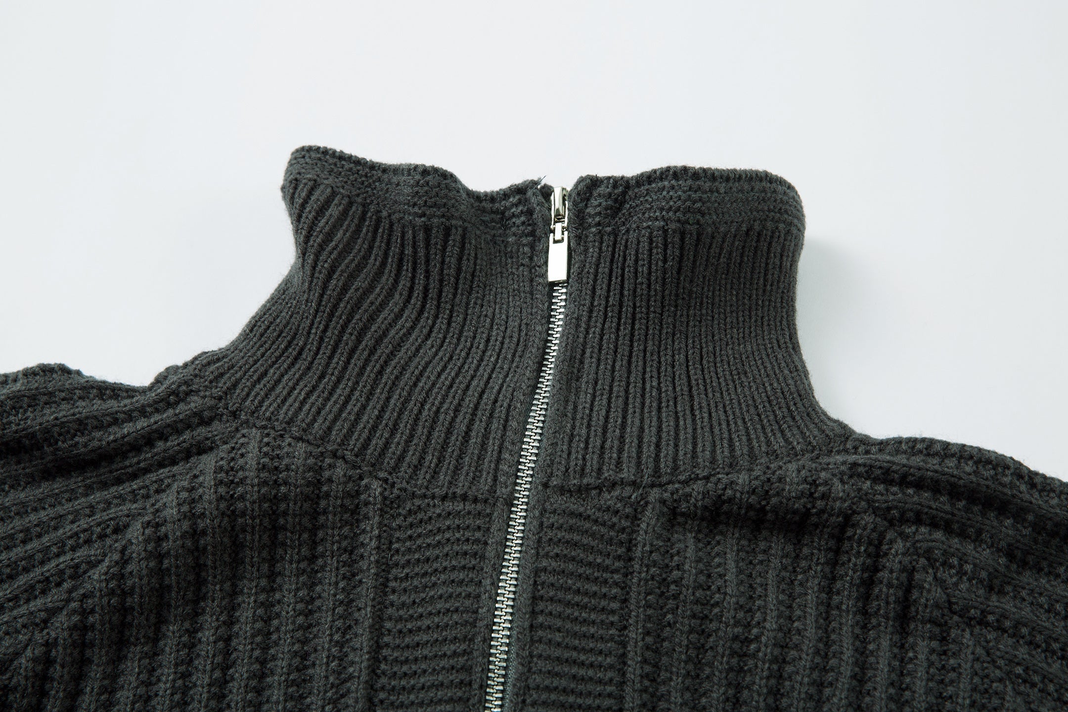 Men's Ribbed Half-Zip Knit Sweater | Clean Streetwear Style
