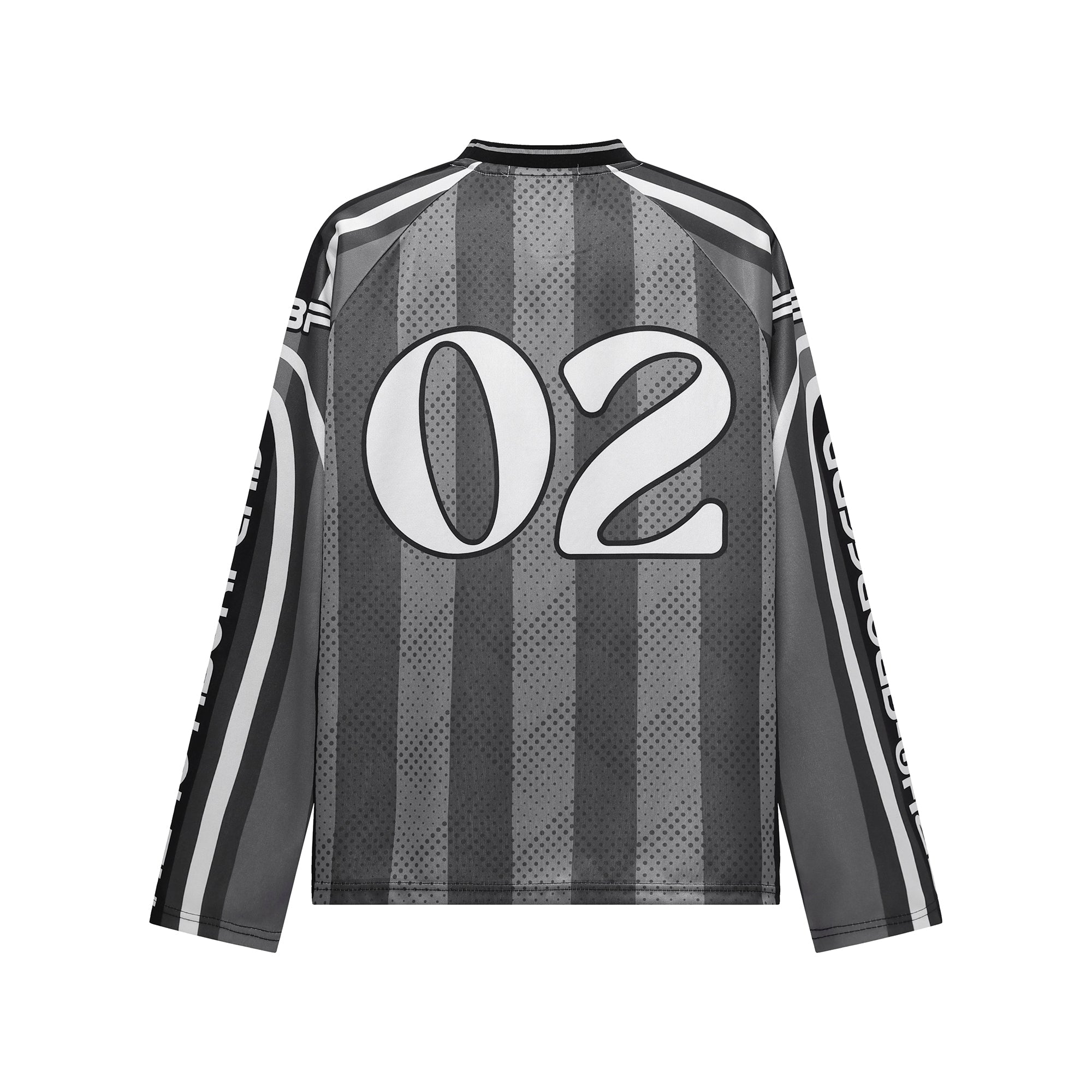 BF Brave It 02 Retro Stripe Graphic Jersey Long Sleeve Top