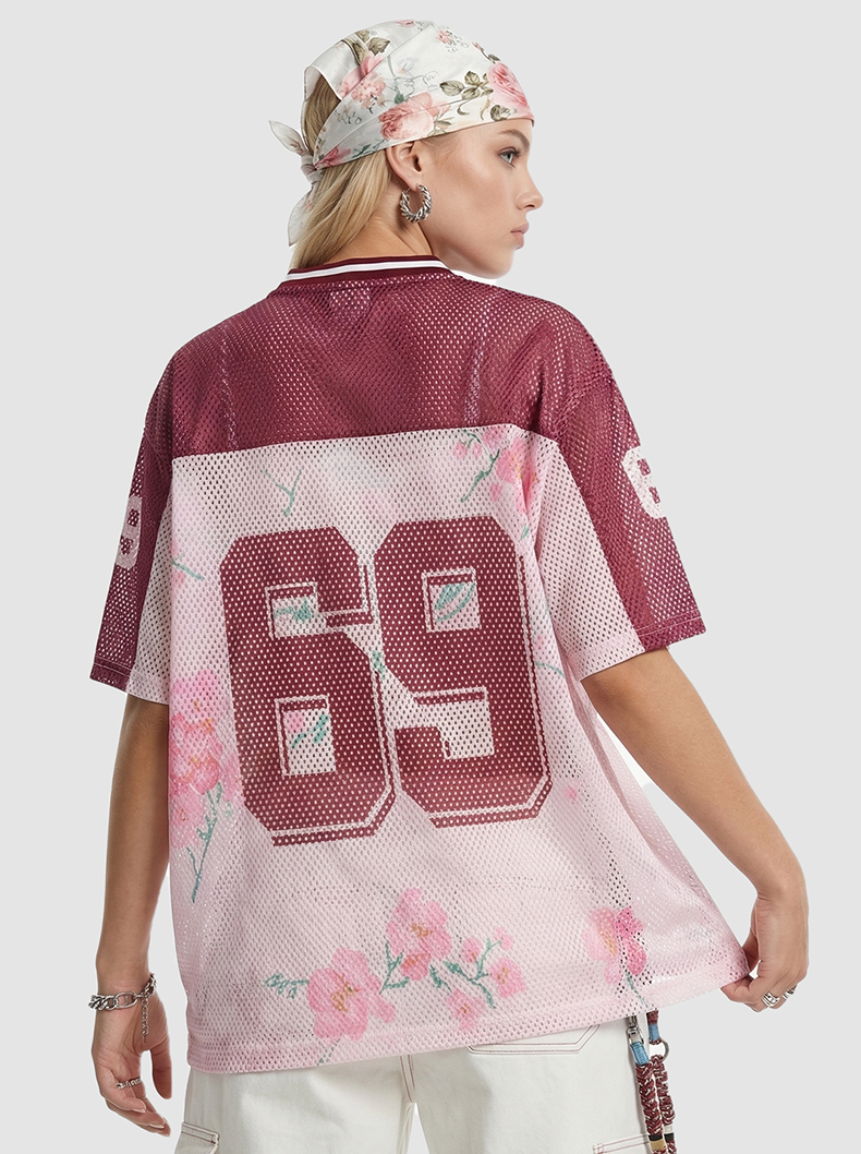 Omirad Blossom 69 Floral Mesh Jersey T-Shirt | Streetwear