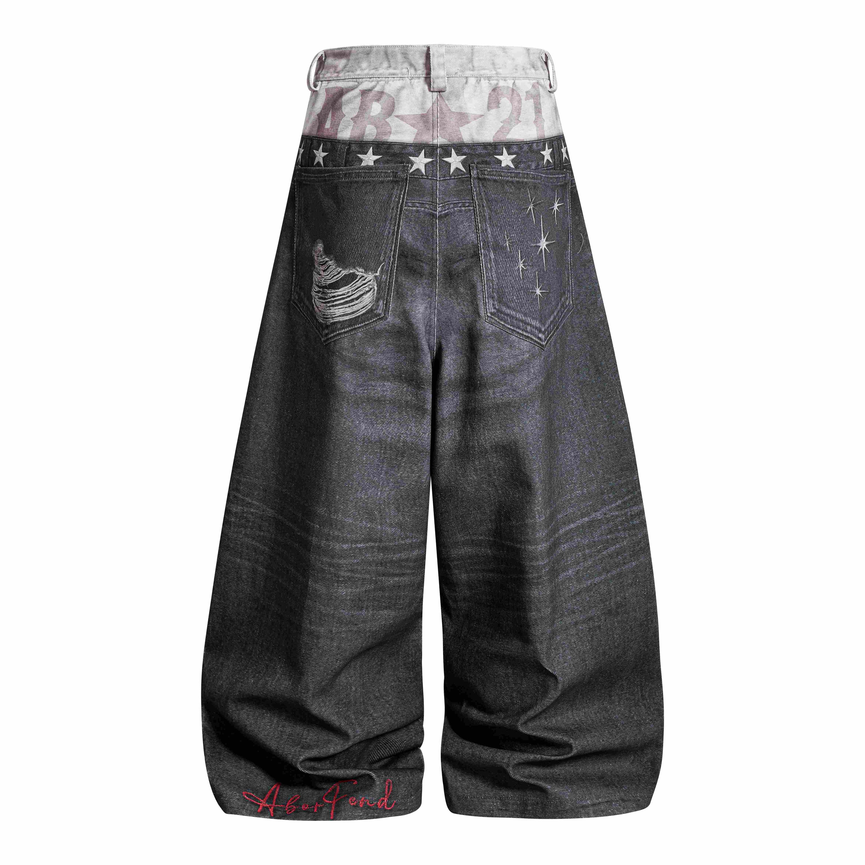 Omirad Layered Distressed Balloon Jeans | Y2K Streetwear