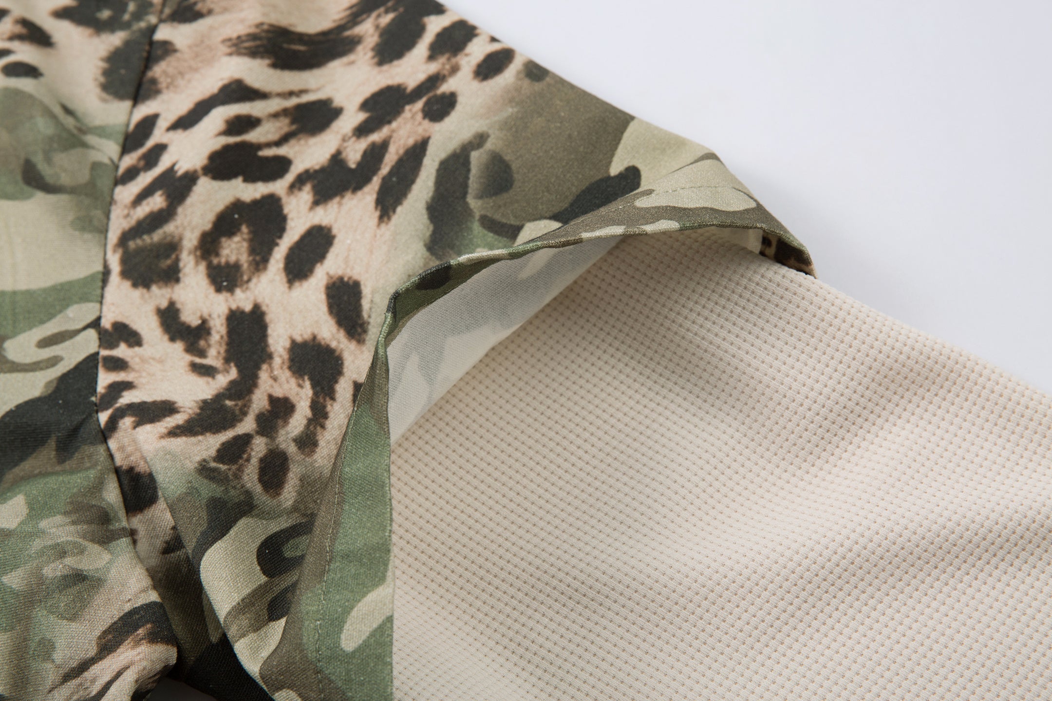 Omirad Camo Leopard Layered Short-Sleeve Shirt | SEAKOFF