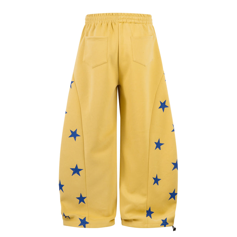 Omirad Star Paneled Wide-Leg Sweatpants | Y2K Streetwear